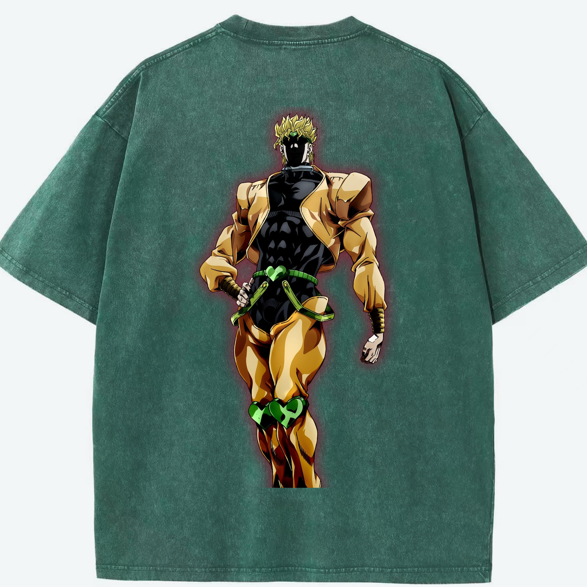 （画像用） ジョジョの奇妙な冒険 ディオ?ブランドー JoJo's Bizarre Adventure Dio Brando 綿100% ヴィンテージ風 半袖Tシャツ（背面プリント）